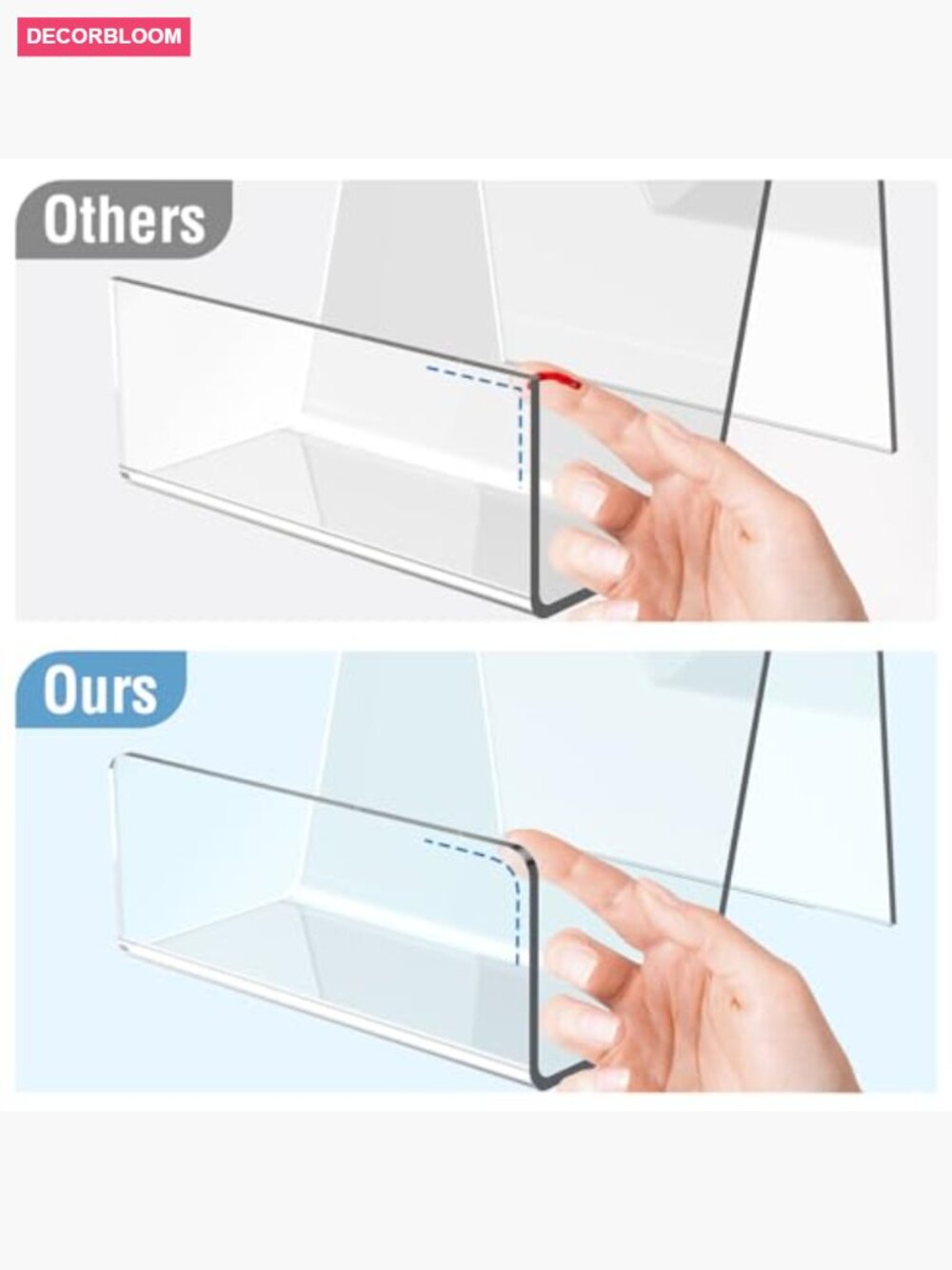 6 Pack Clear Acrylic Book Display Easel Stand - Picture 4 of 7